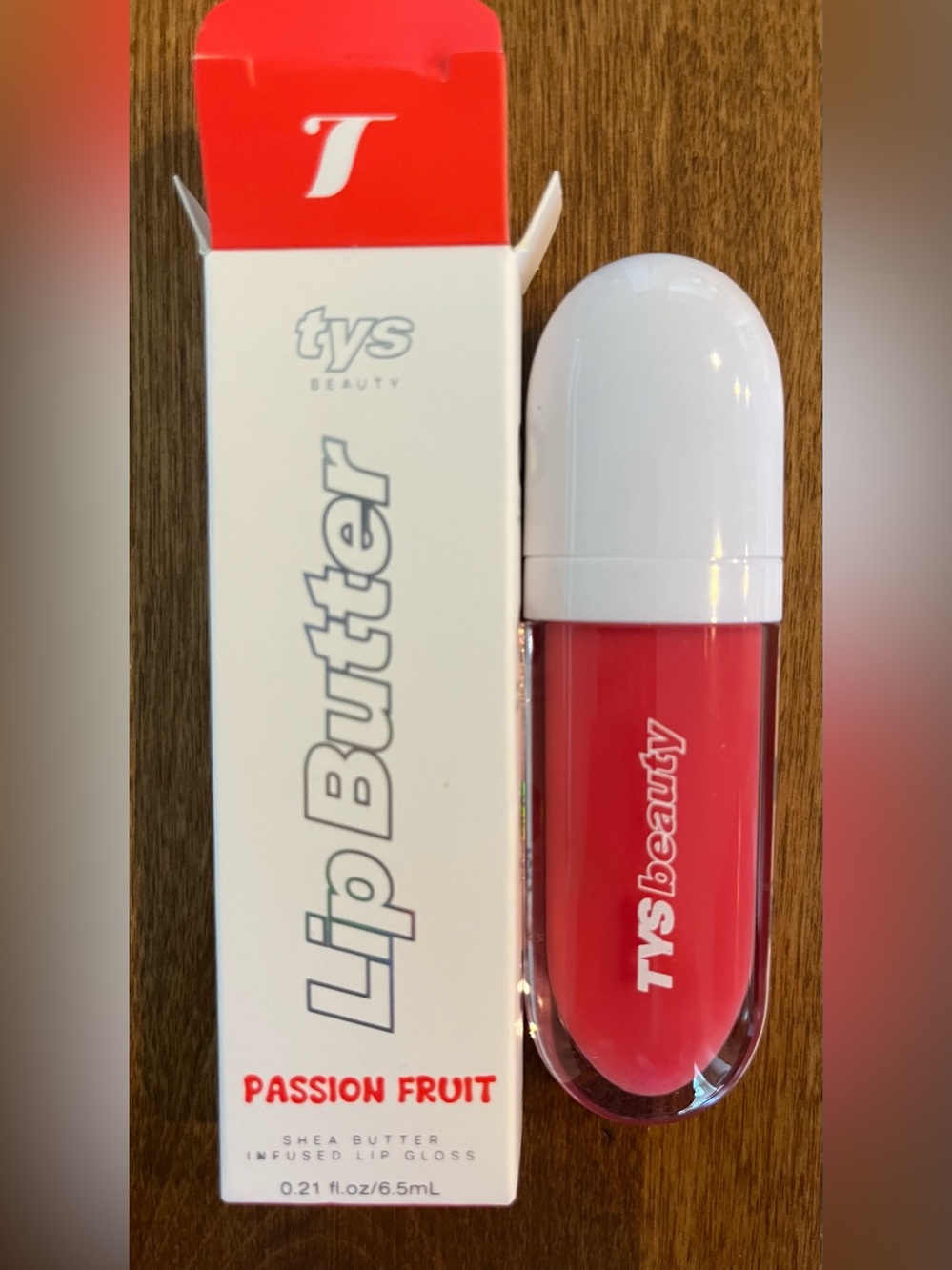 🌻 Tys Beauty Lip Butter — Passion Fruit Shea Butter Lip Gloss Full Size New Box